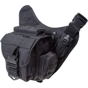 G4Free Tactical Messenger Bag Utility Sling Pack Gorpcore Techwear Nylon Black